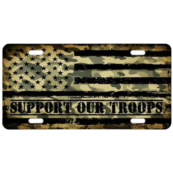 Support Our Troops License Plate Honor Valor