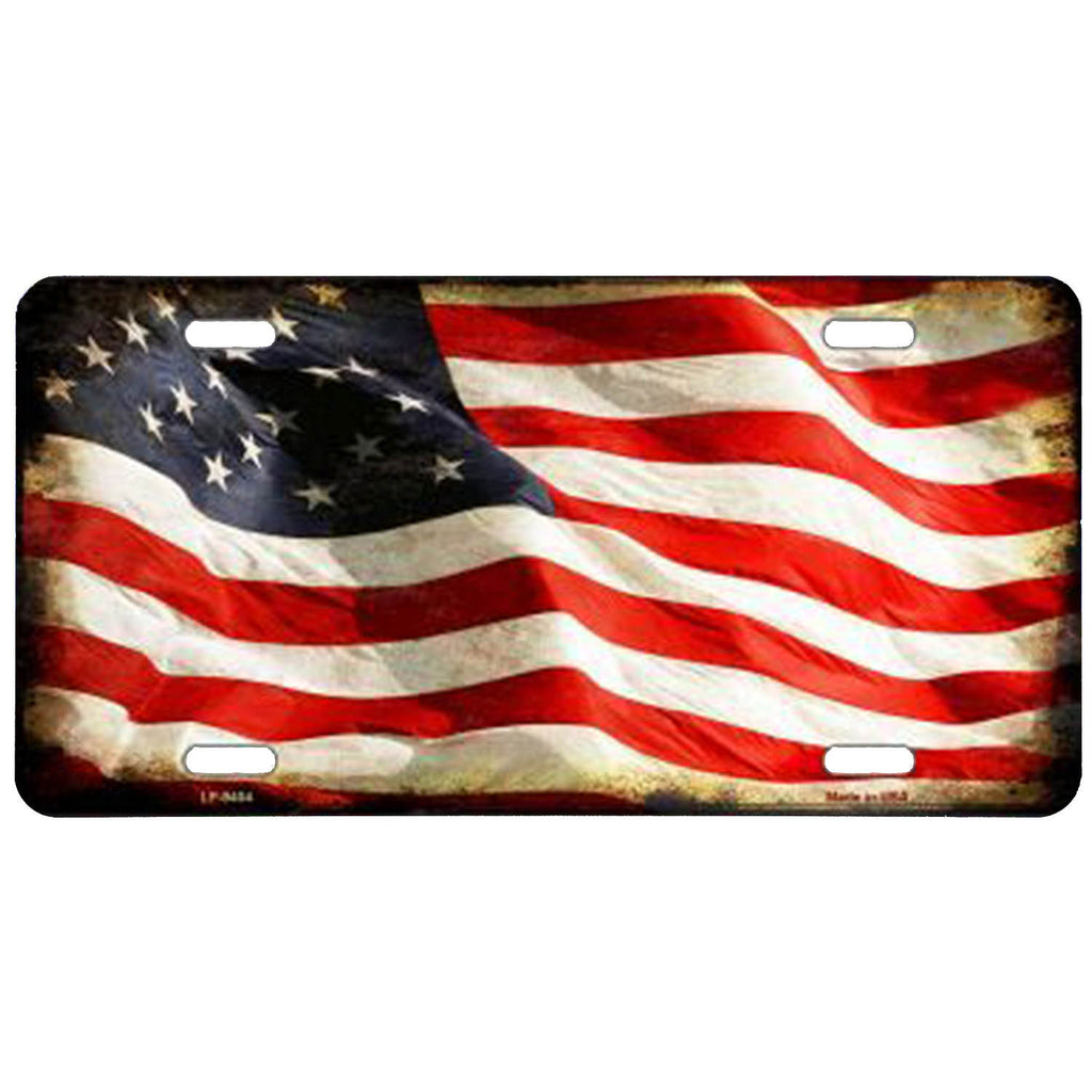 American Flag License Plate