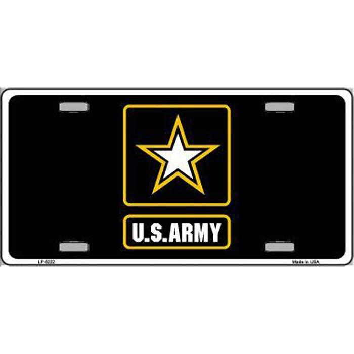 Army Black Metal License Plate