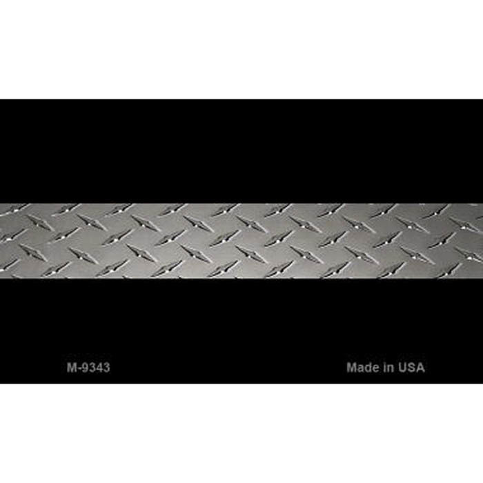 Thin Silver Line Diamond Plate Metal Magnet