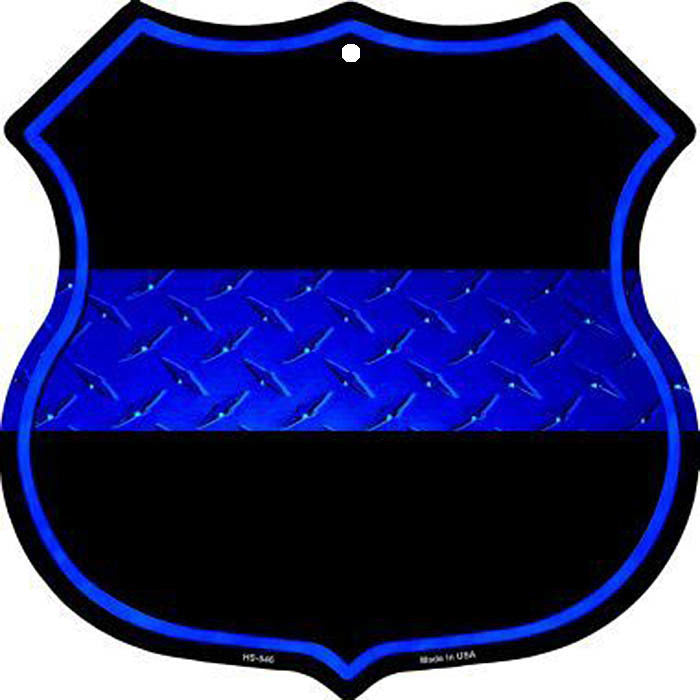 Thin Blue Line Shield Sign