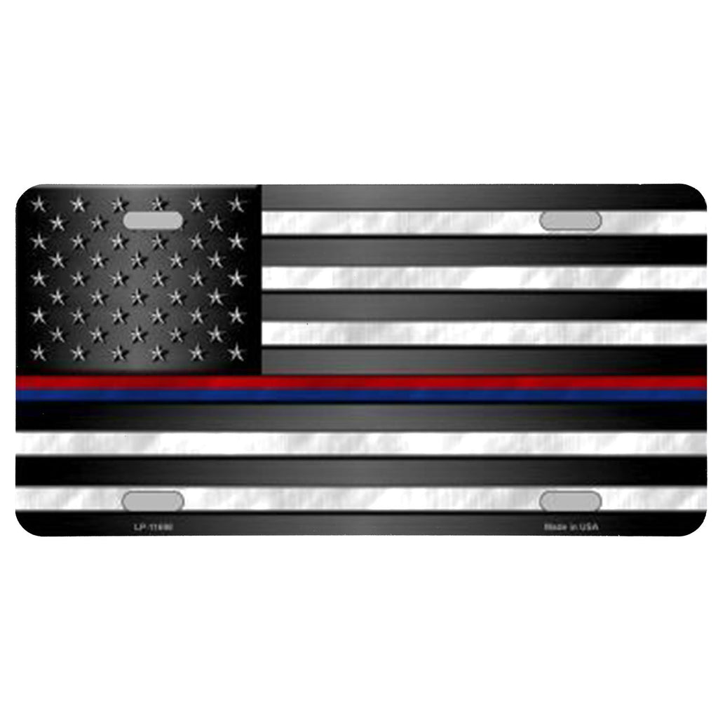 Police Firefighter American Flag Plate