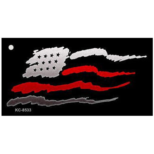 Thin Red Line American Flag Key Chain