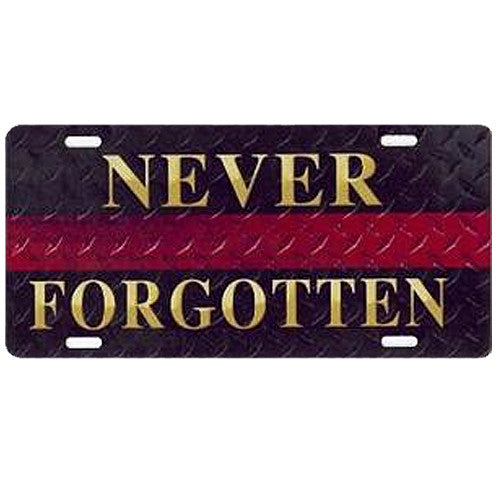 Thin Red Line License Plate