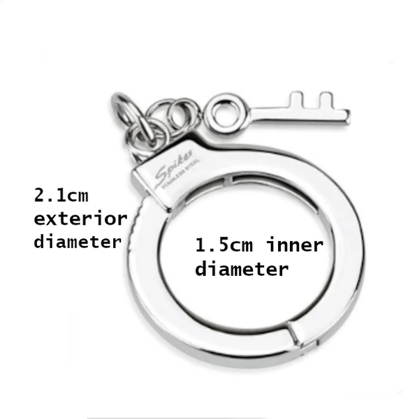 Handcuff Charm Pendant Small Stainless Steel