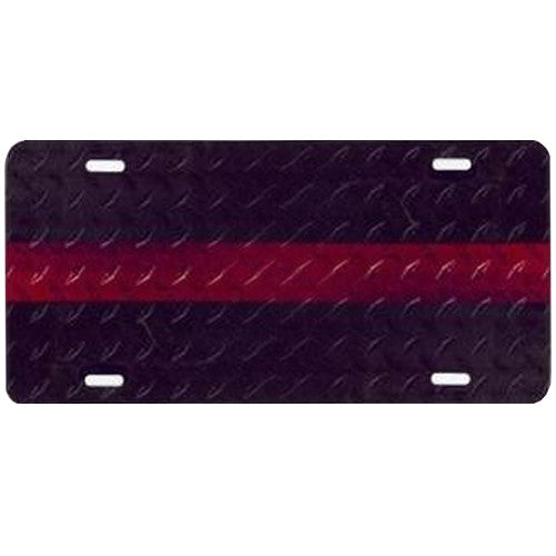 Thin Red Line License Plate