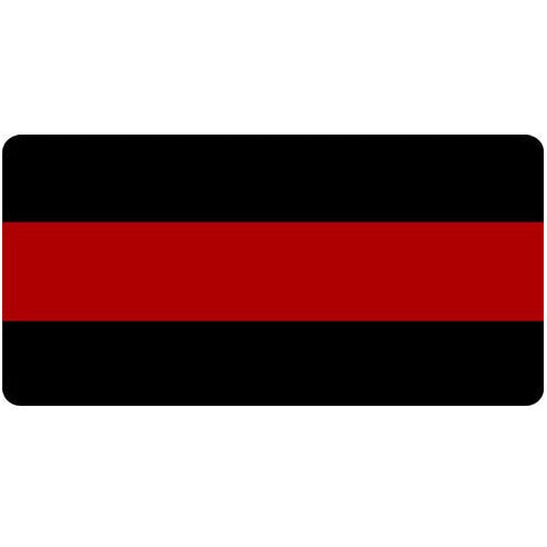 Thin Red Line License Plate