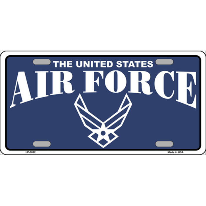 Air Force Metal License Plate