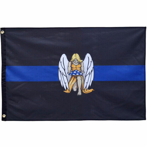 Thin Blue Line LEO Large Memorial Flag