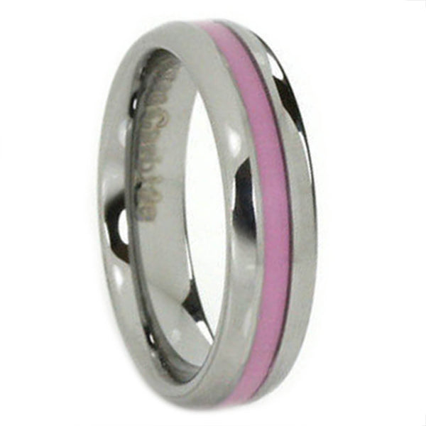 Breast Cancer Awareness 6mm Tungsten Ring