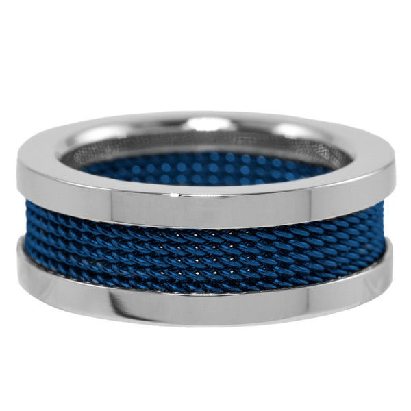 Thin Blue Line Mesh Band 8mm