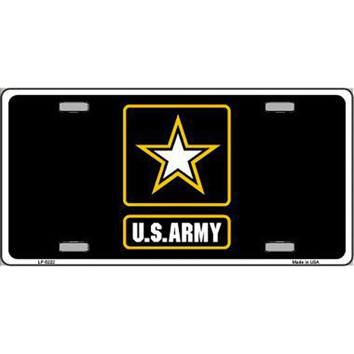 Army Black Metal License Plate