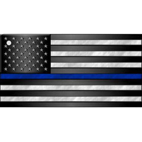 Thin Blue Line Flag Key Chain