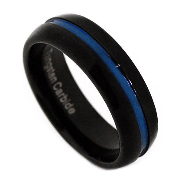 Thin Blue Line 7mm Ring