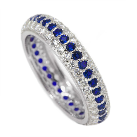 Eternity Thin Blue Line Clear and Blue Ring
