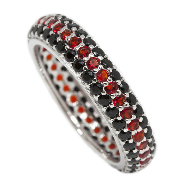 Eternity Thin Red Line Black and Red Ring