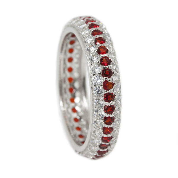 Eternity Thin Red Line Clear and Red Ring