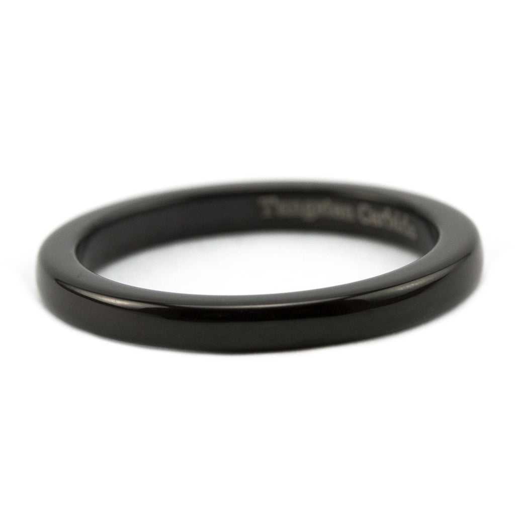 Black 2mm Stackable Ring