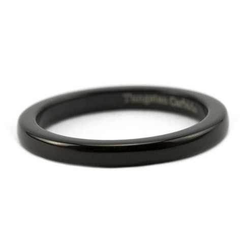Black 2mm Stackable Ring