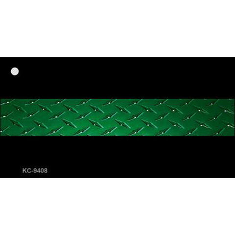 Thin Green Line Diamond Plate Key Chain