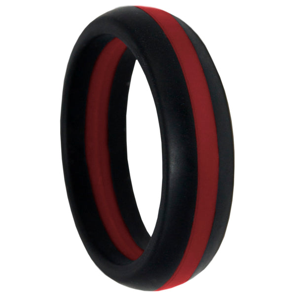 Thin Red Line Silicone Band Ring 5.5mm