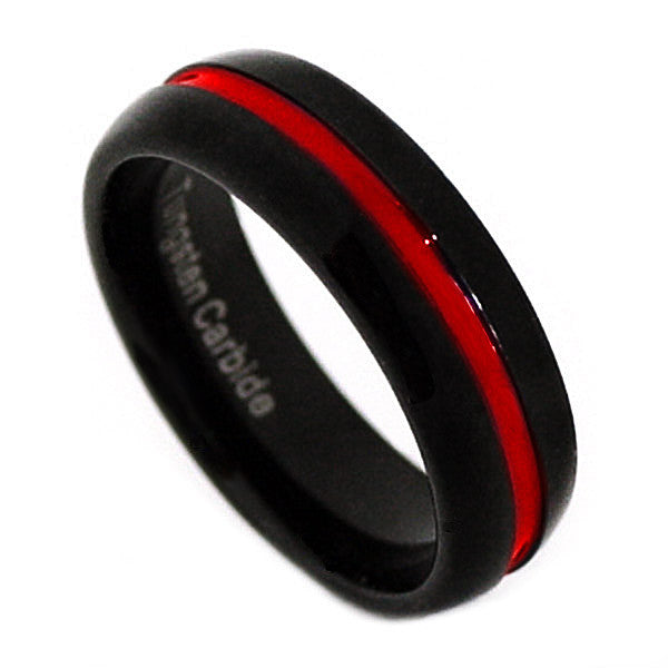 Thin Red Line Ring 7mm