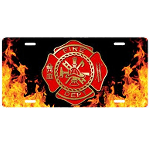Fire Firefighter License Plate