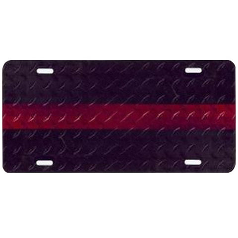 Thin Red Line License Plate