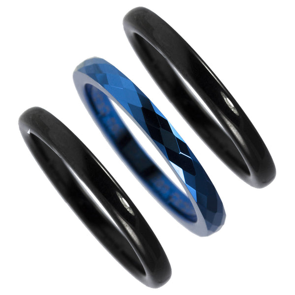 Black Stackable Rings
