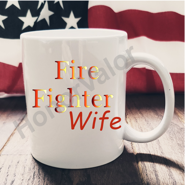 Firefighter Hero Ceramic Mug Custom Personalized Coffee Gift Wife Husband Mom Dad Grandma Pap Sister Brother Aunt Uncle USA Made