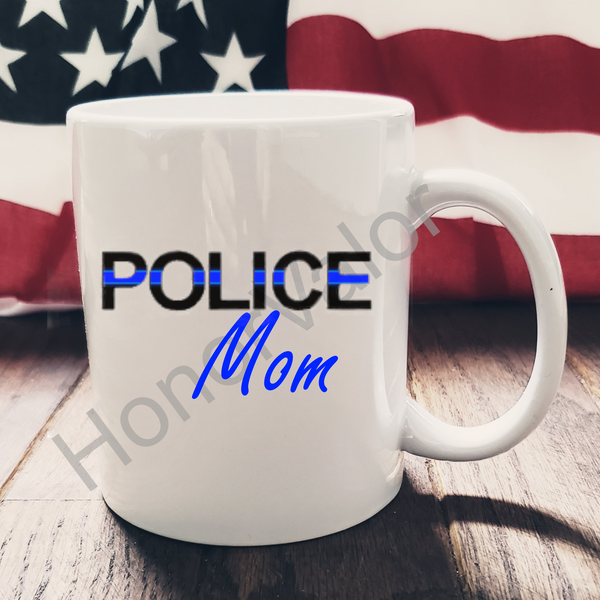Police Officer Hero Ceramic Mug Custom Personalized Coffee Gift Wife Husband Mom Dad Grandma Pap Sister Brother Aunt Uncle USA Made