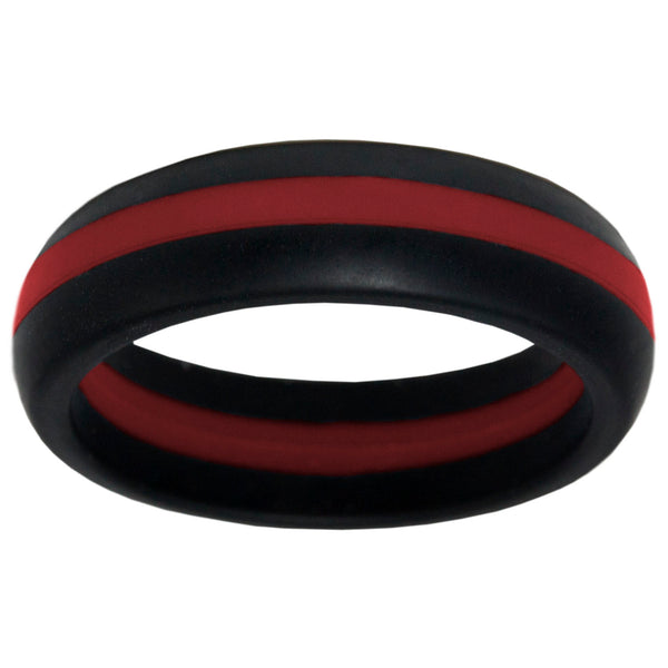Thin Red Line Silicone Band Ring 5.5mm
