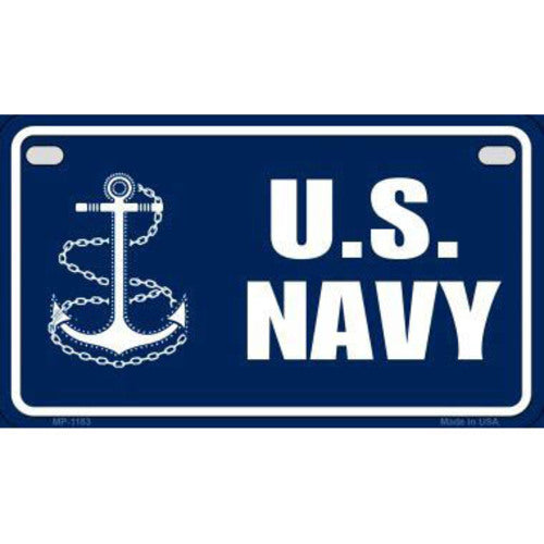 US Navy Motorcycle Metal License Plate