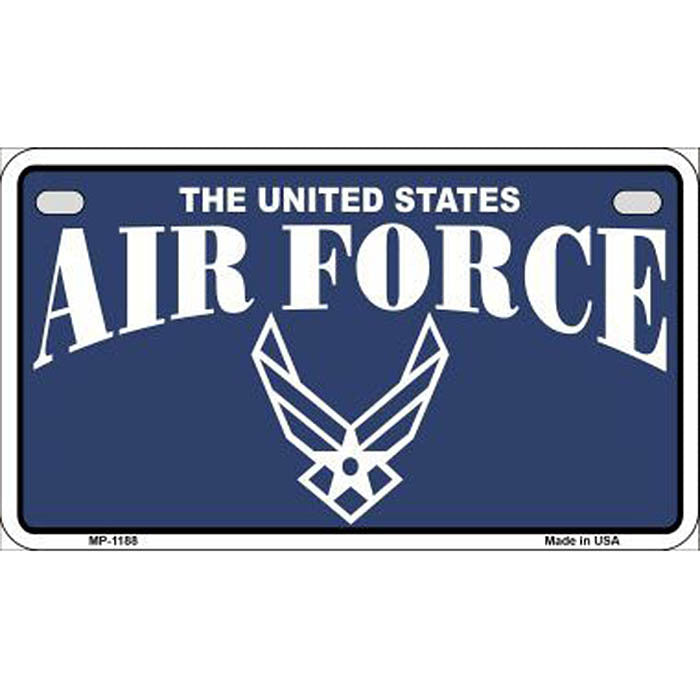 Air Force Motorcycle Metal License Plate
