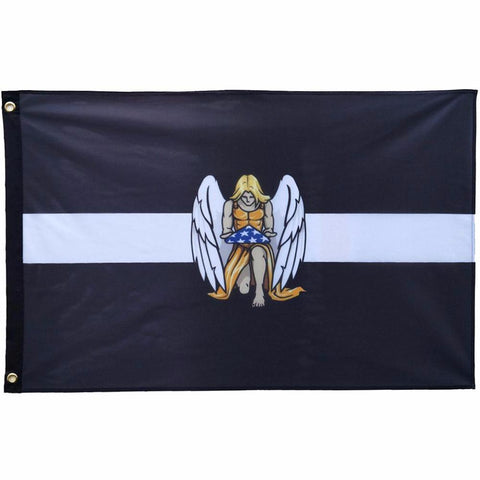 Thin White Line EMS Large Memorial Flag